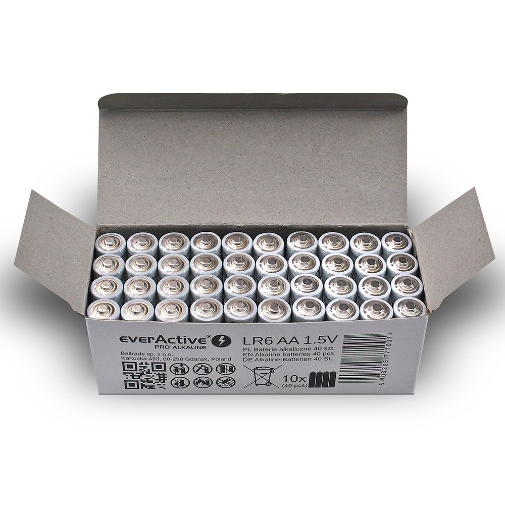 Baterie AA / LR6 everActive Pro Alkaline - 40 sztuk (kartonik)