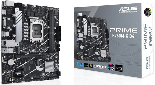 Miniatura produktu: Płyta główna ASUS PRIME B760M-K D4 DDR4 LGA1700