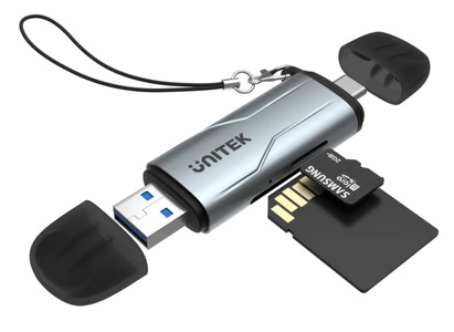 Miniatura produktu: Czytnik kart Unitek USB-A 5Gbps/USB TYP-C SD/microSD (R1010A)