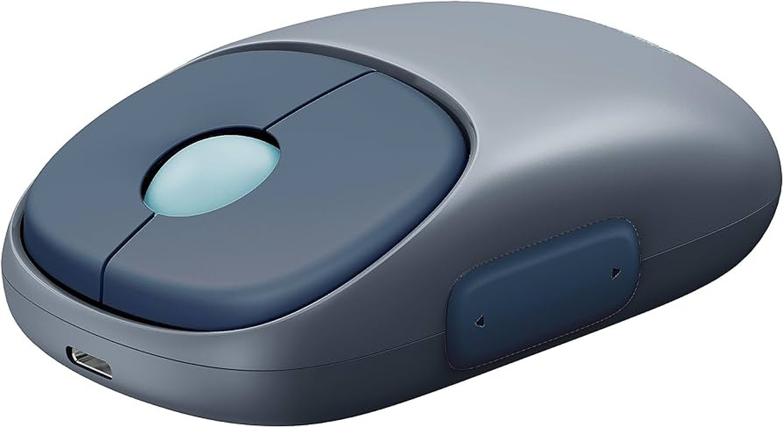 Zdjęcie produktu: Mysz bezprzewodowa Ugreen 4000DPI FUN+ MU102 2.4G+BT - niebiesko-szara (90538)