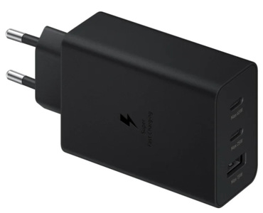 Miniatura produktu: Ładowarka sieciowa Samsung 65W 2x USB Typ C / USB PPS, Power Delivery PD, QC 3.0, AFC, FCP czarny (EP-T6530NBEGEU)