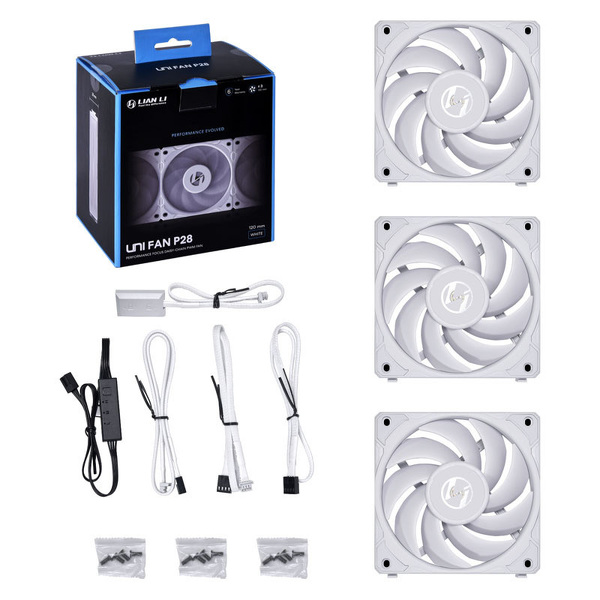Zdjęcie produktu: Lian Li UNI FAN P28 PWM 120mm biały 3 szt.