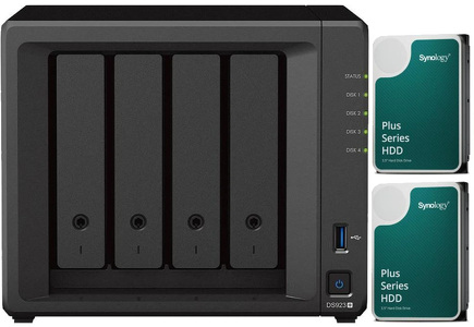 Miniatura produktu: Serwer plików Synology DS923+ 4-bay, 2 x Dysk Synology HAT3300-4T 4TB 256MB 5400 obr./min Bundle
