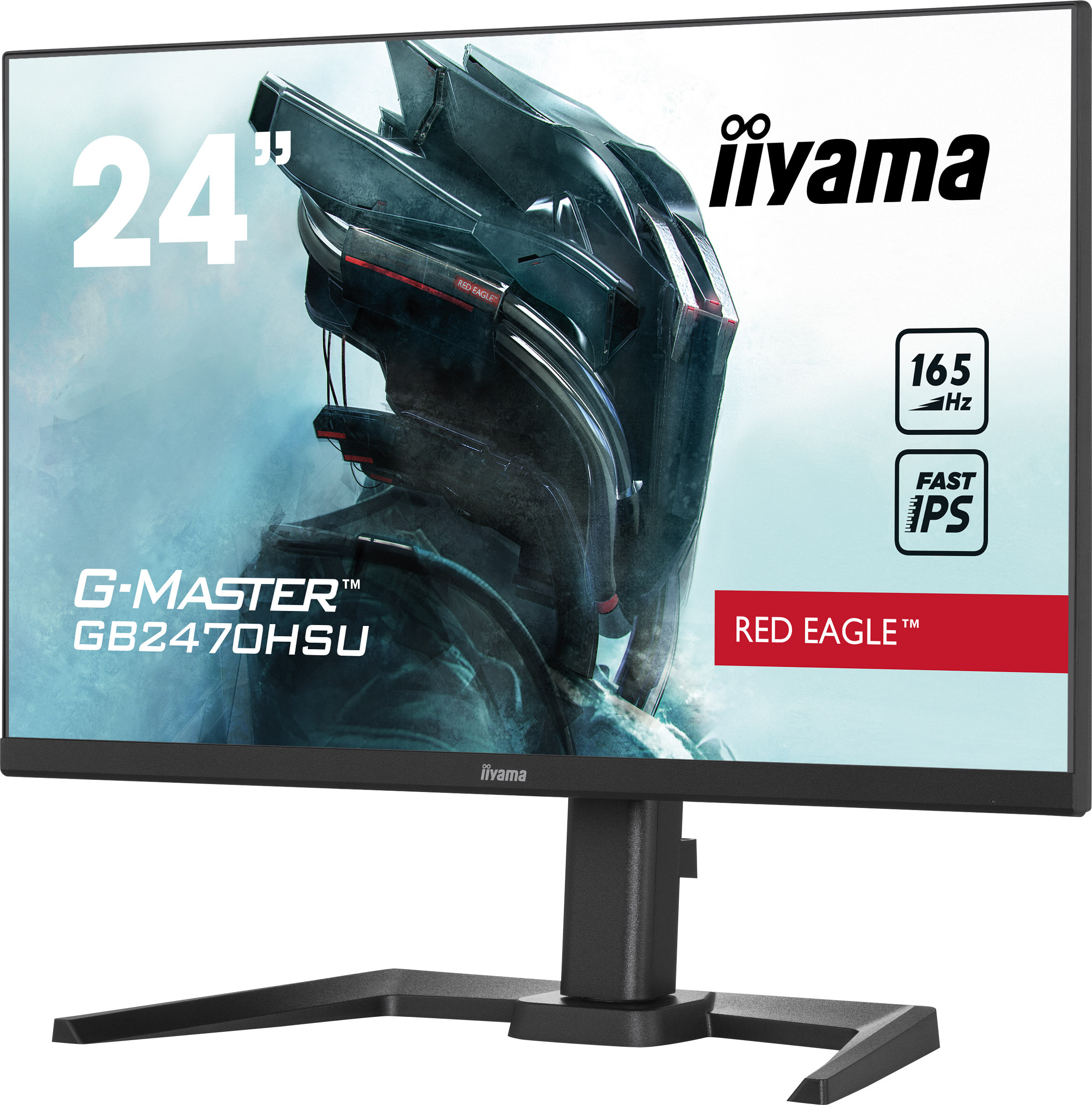 iiyama G-Master GB2470HSU-B5 Red Eagle 24" FHD IPS 165Hz 0.8ms FreeSync PIVOT - z gwarancją iiyama 3 lata - zero martwych pikseli 30 dni