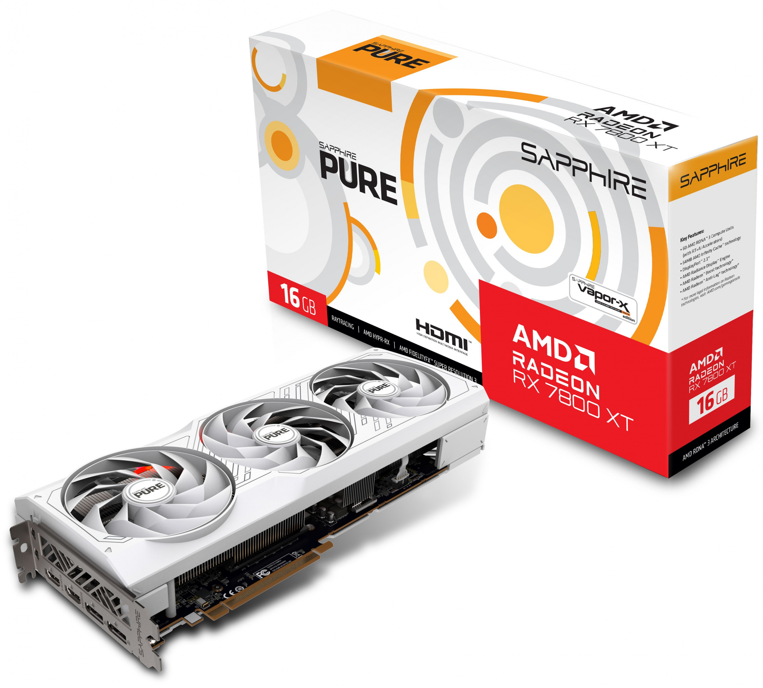 Sapphire Radeon RX 7800 XT PURE 16GB PCI-E GDDR6 (11330-03-20G)