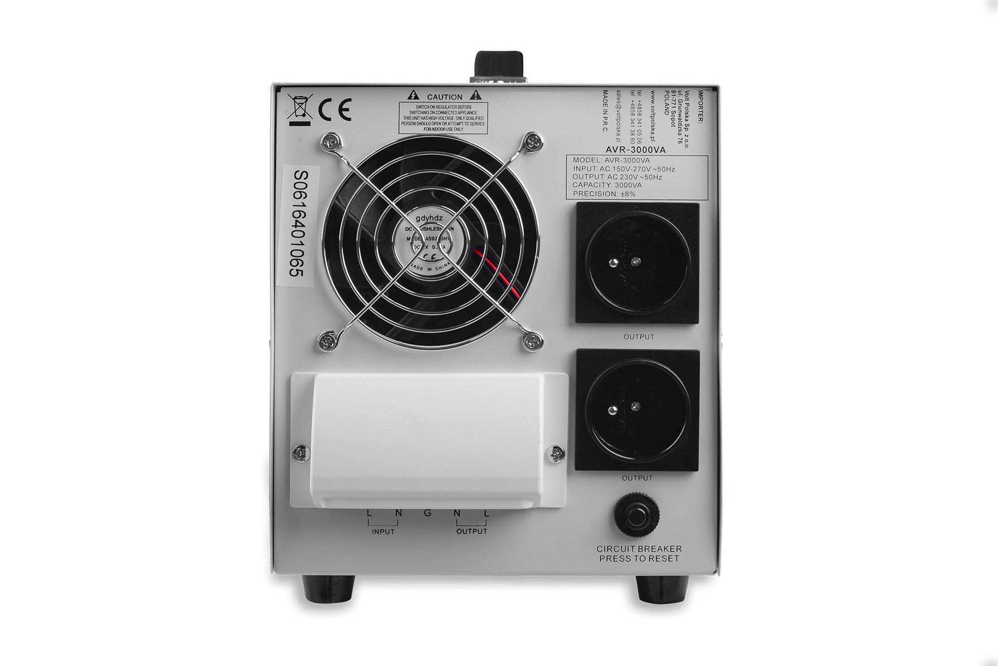 Volt stabilizator napięcia AVR 3000VA 8-11%