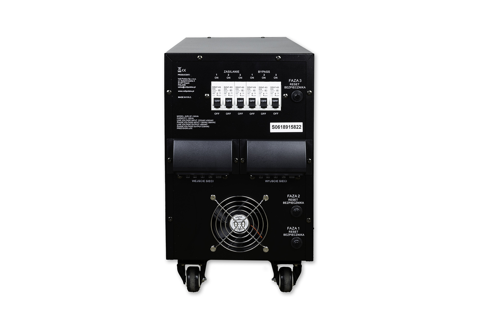 Volt stabilizator AVR Pro 3-fazy 15000VA 3%