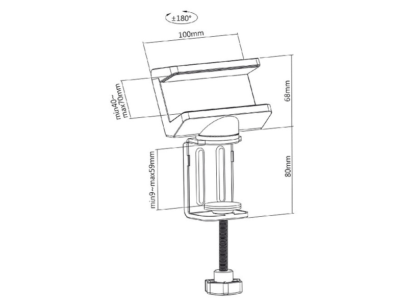 Zdjęcie produktu: Maclean uchwyt biurkowy MC-470W biały