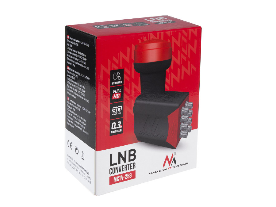 Maclean Konwerter satelitarny LNB MCTV-258 Maclean Konwerter satelitarny LNB MCTV-258