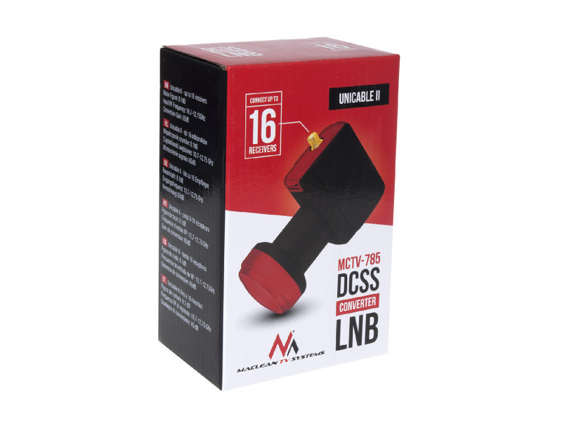 Zdjęcie produktu: Konwerter satelitarny Maclean, LNB, Unicable II / dCSS, 16 odbiorników, MCTV-785