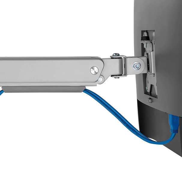 Zdjęcie produktu: Uchwyt do monitora aluminiowy ze sprężyną gazową Ergo Office, podwójne ramię, vesa 75x75/100x100, 17"-32" 10 kg srebrny, ER-447 Zdjęcie produktu: Uchwyt do monitora aluminiowy ze sprężyną gazową Ergo Office, podwójne ramię, vesa 75x75/100x100, 17"-32" 10 kg srebrny, ER-447