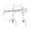 Miniatura zdjęcia: Uchwyt przegubowy na dwa monitory Deluxe Ergo Office, 17"-32", max. 9kg, ER-449