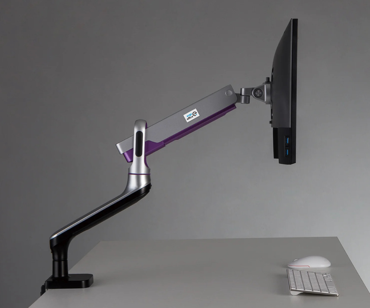 Uchwyt do monitora Ergo Office, premium ze sprężyną gazową, podwójne ramię 17"-32" 9 kg, ER-436 Uchwyt do monitora Ergo Office, premium ze sprężyną gazową, podwójne ramię 17"-32" 9 kg, ER-436