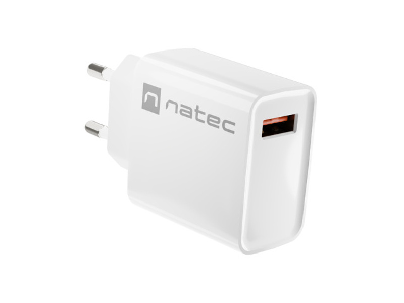 Zdjęcie produktu: Ładowarka sieciowa Natec Ribera 1x USB-A 18W - biała (NUC-2057)