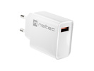 Miniatura zdjęcia: Ładowarka sieciowa Natec Ribera 1x USB-A 18W - biała (NUC-2057)