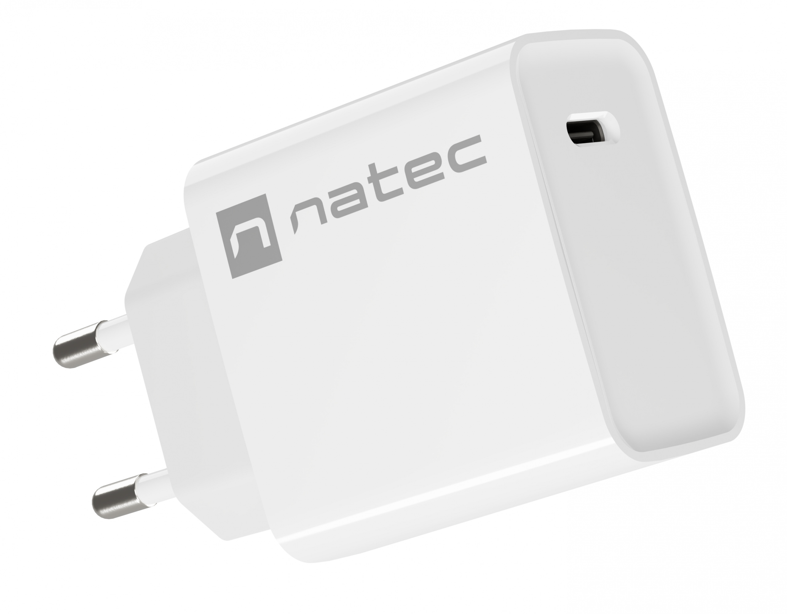Ładowarka sieciowa Natec Ribera 1x USB TYP-C 20W - biała (NUC-2059)