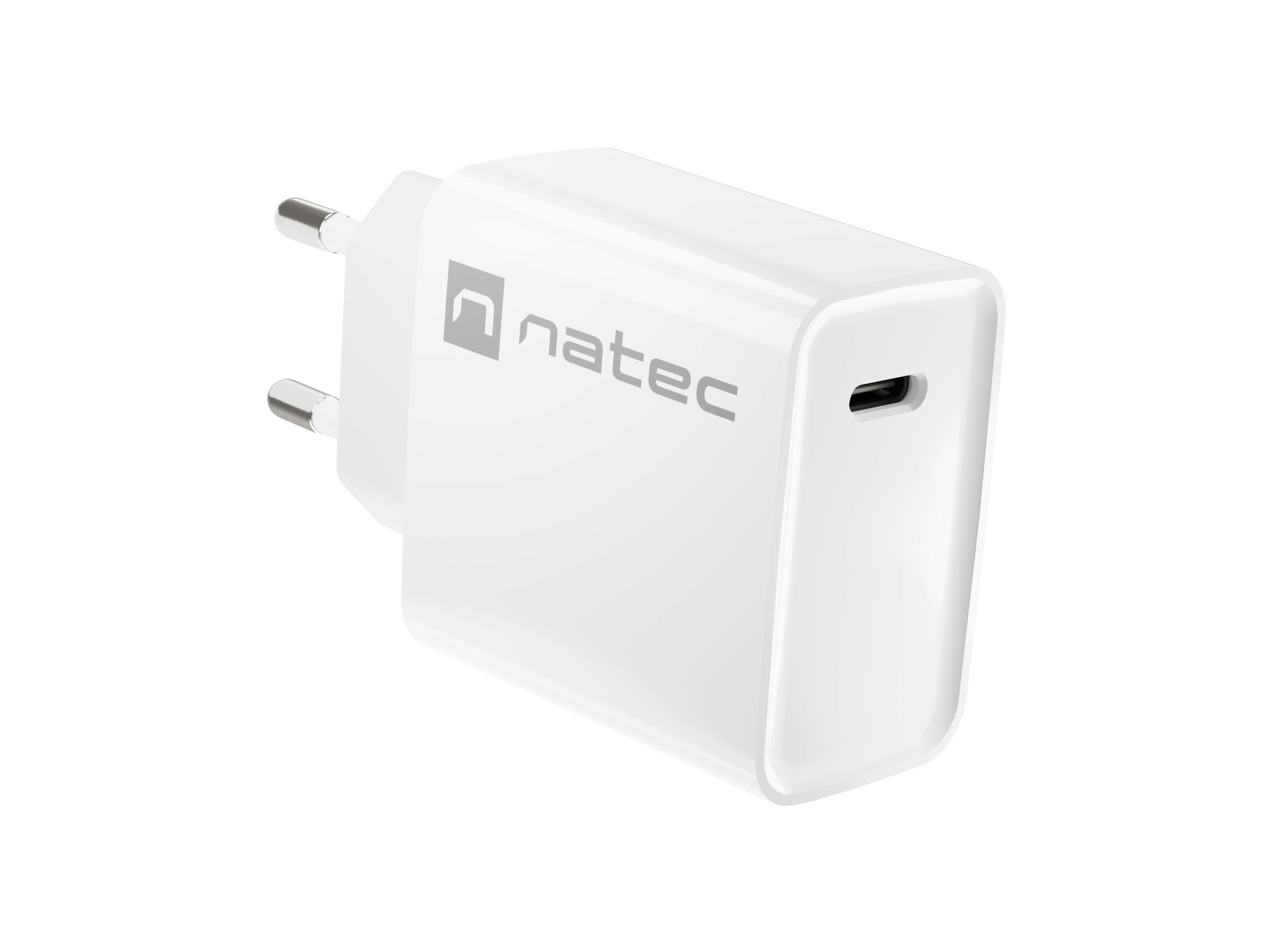 Ładowarka sieciowa Natec Ribera 1x USB TYP-C 20W - biała (NUC-2059)