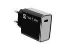 Miniatura zdjęcia: Ładowarka sieciowa Natec Ribera 1x USB TYP-C 20W - czarna (NUC-2060)