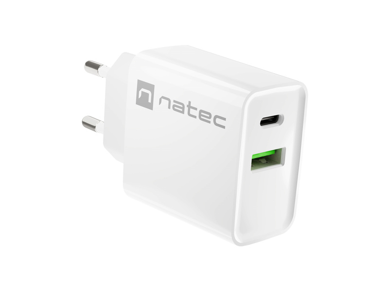 Zdjęcie produktu: Natec Ribera ładowarka USB-A+USB typ C biała
