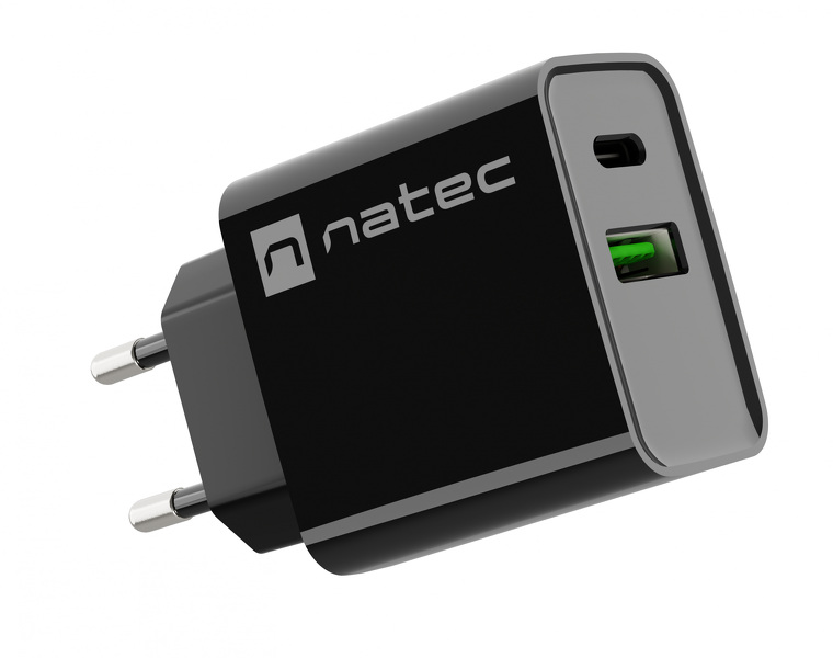 Zdjęcie produktu: Natec Ribera ładowarka USB-A+USB typC czarna