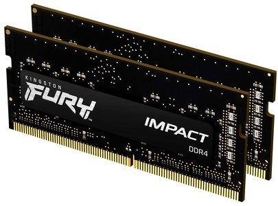Miniatura produktu: Pamięć Kingston FURY Impact SODIMM 32GB (2x16GB) DDR4 3200 CL20 KF432S20IBK2/32