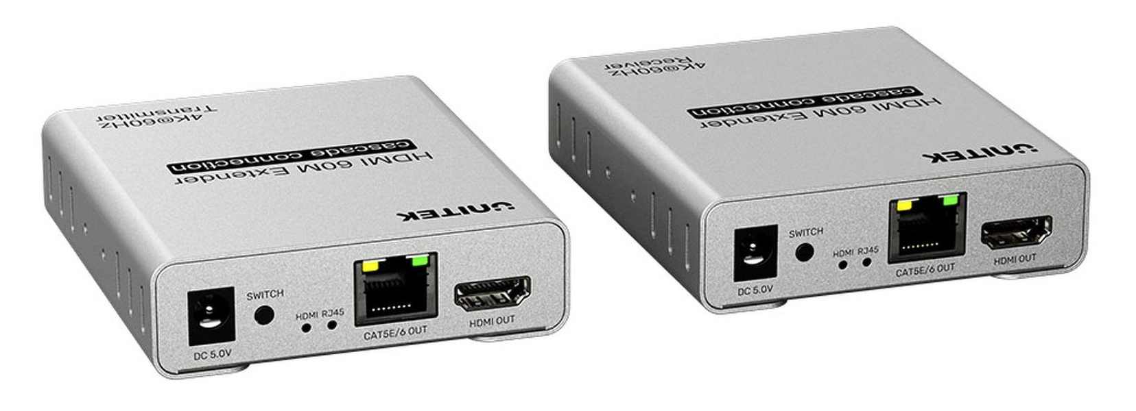 Zdjęcie produktu: HDMI 2.0 60M Extender Over Ethernet Unitek (V1164A)