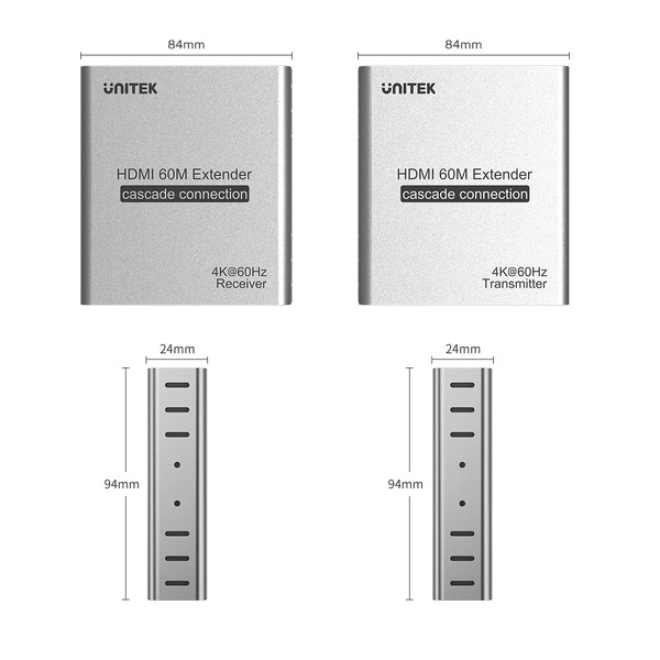 Zdjęcie produktu: HDMI 2.0 60M Extender Over Ethernet Unitek (V1164A)