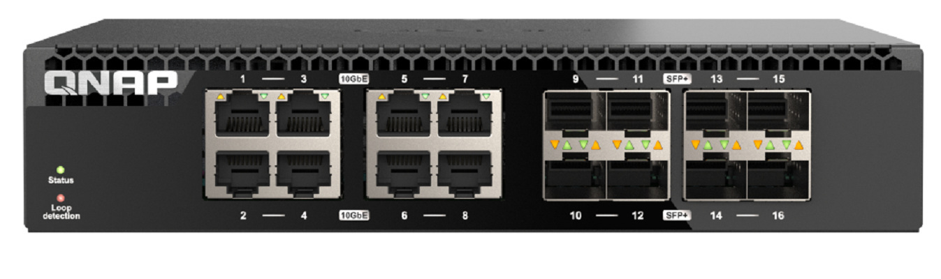 Qnap QSW-3216R-8S8T 16-portowy przełącznik 8x 10GbE SFP+, 8x 10GbE RJ45,