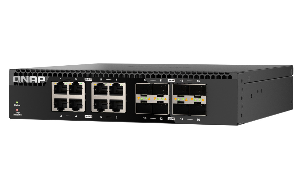 Qnap QSW-3216R-8S8T 16-portowy przełącznik 8x 10GbE SFP+, 8x 10GbE RJ45,