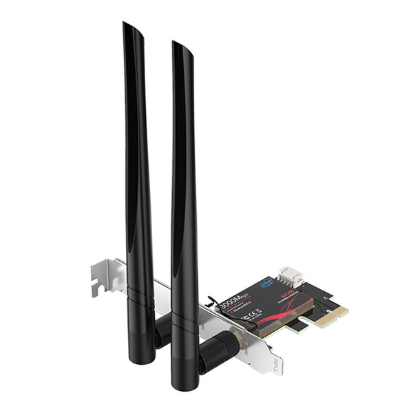 Zdjęcie produktu: Karta sieciowa ORICO WiFi 6 2,4GHz i 5GHz na PCI-E, Bluetooth 5.0 (PTR-XTU-BK-BP)