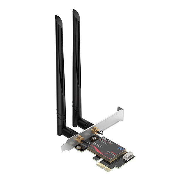 Zdjęcie produktu: Karta sieciowa ORICO WiFi 6 2,4GHz i 5GHz na PCI-E, Bluetooth 5.0 (PTR-XTU-BK-BP)