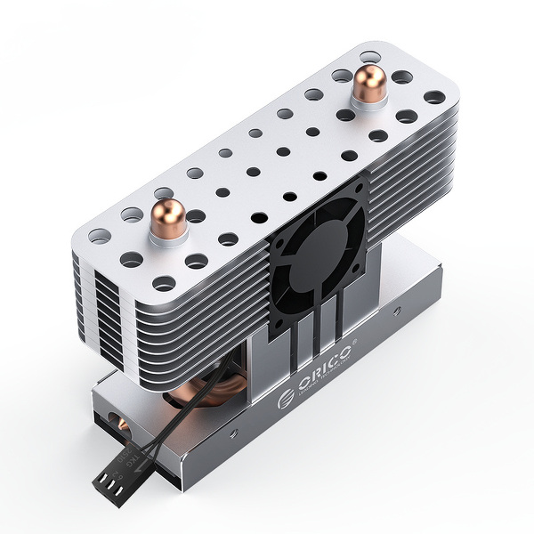 Zdjęcie produktu: Radiator do dysku M.2 ORICO z wentylatorem (M2HS8-FAN-SV-BP) Zdjęcie produktu: Radiator do dysku M.2 ORICO z wentylatorem (M2HS8-FAN-SV-BP)