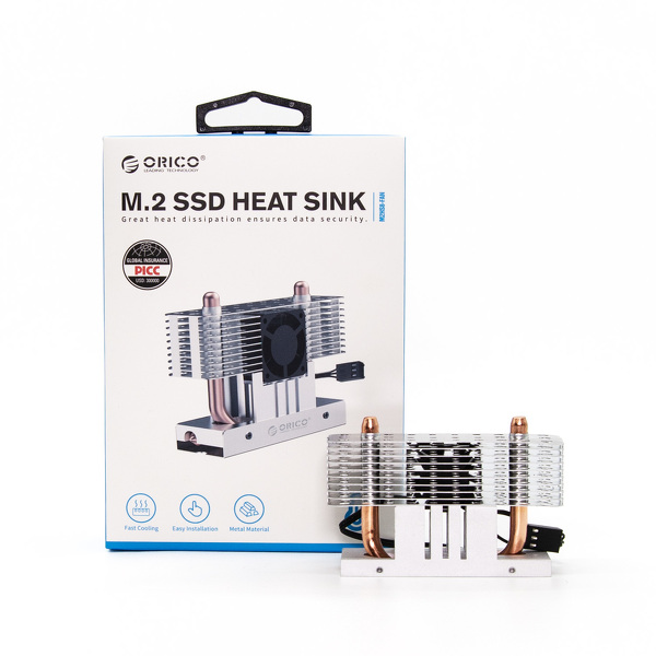Zdjęcie produktu: Radiator do dysku M.2 ORICO z wentylatorem (M2HS8-FAN-SV-BP) Zdjęcie produktu: Radiator do dysku M.2 ORICO z wentylatorem (M2HS8-FAN-SV-BP)