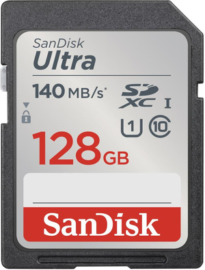 Miniatura produktu: Karta SanDisk Ultra SDXC 128GB 140MB/s UHS-I Class 10 ( SDSDUNB-128G-GN6IN)