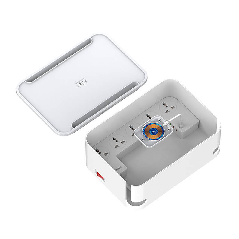 Listwa zasilająca z organizerem, 5x AC, 3x USB, LDNIO SN5310W 2500W (biała)