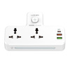 Miniatura zdjęcia: Listwa zasilająca LDNIO SC2311 z 2 gniazdami AC, 2USB, USB-C, 2500W z lampką nocną, EU/US (biała)