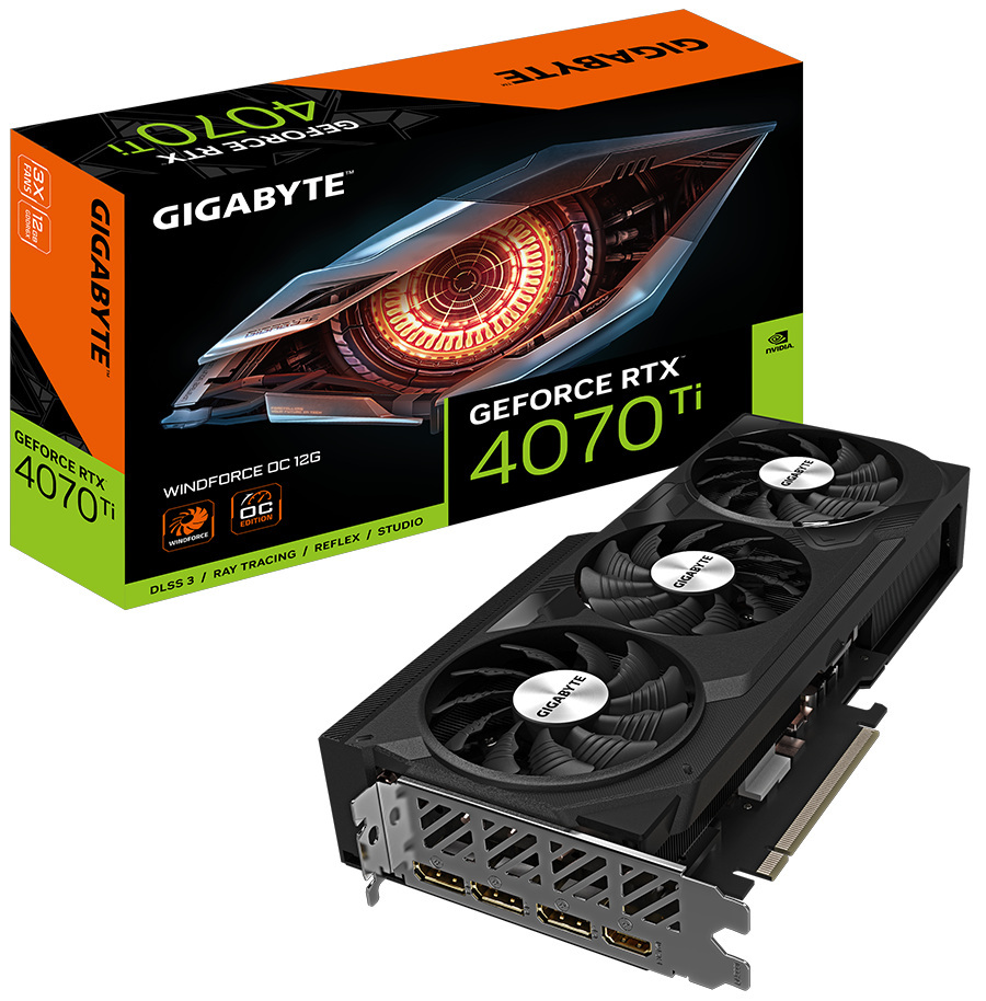 Gigabyte GeForce RTX 4070 Ti WINDFORCE OC 12GB GDDR6X DLSS 3 (GV-N407TWF3OC-12GD)