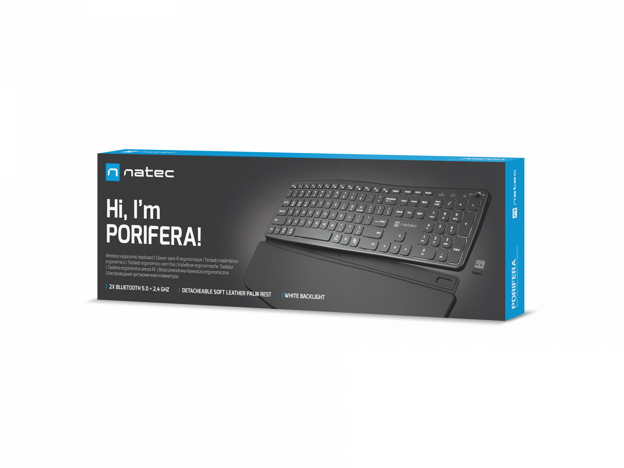 Klawiatura Natec Porifera BT + 2.4 GHz light