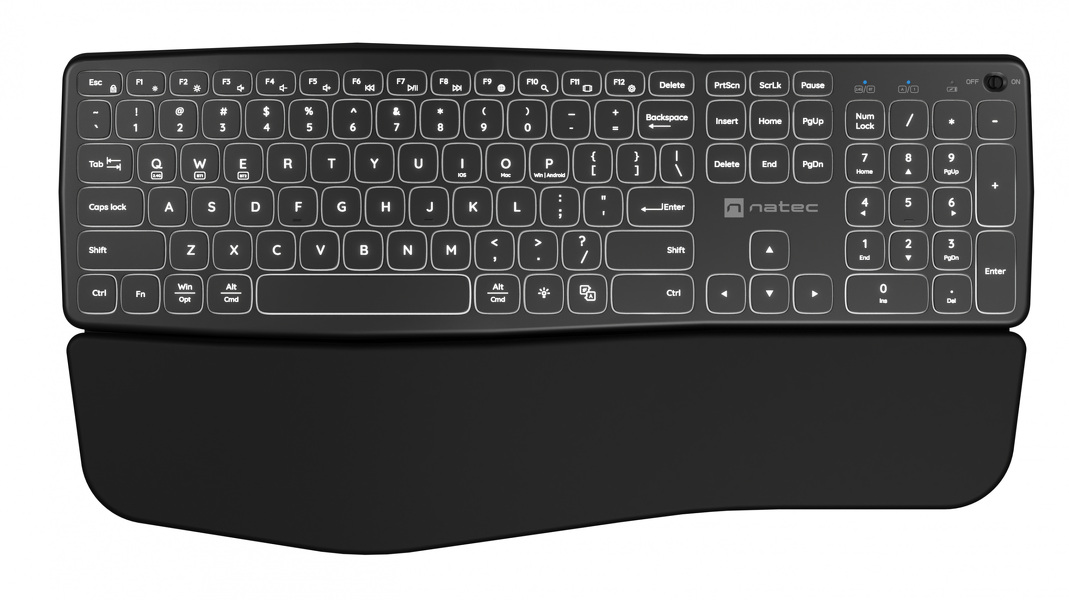 Zdjęcie produktu: Klawiatura Natec Porifera BT + 2.4 GHz light