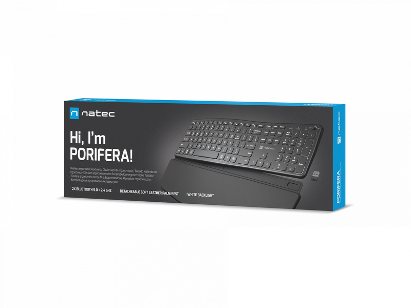 Zdjęcie produktu: Klawiatura Natec Porifera BT + 2.4 GHz light