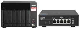 Miniatura zdjęcia: QNAP TS-673A-SW5T 6-Bay NAS + QSW-1105-5T