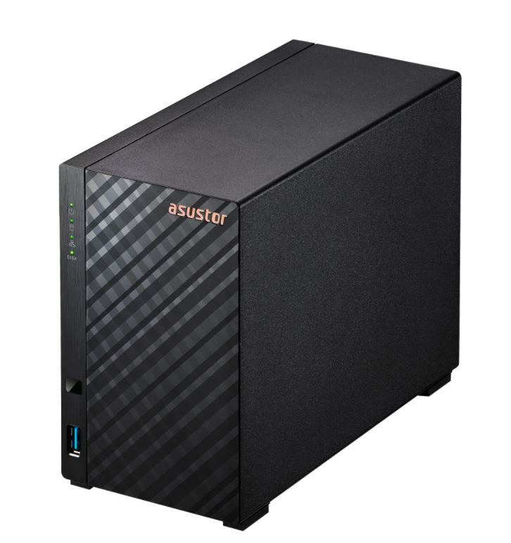 Serwer plików Asustor DRIVESTOR 2 AS1102T 2-bay, Realtek RTD1296. Quad-Core, 1.4GHz, 1GB DDR4. 2.5GbE x1. USB3.2 Gen1 x2 + 2x ST4000VN006 4TB