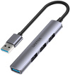 HUB USB-A 1xUSB-A 5 Gbps, 3xUSB-A 2.0 aluminiowy Unitek (H1208A)