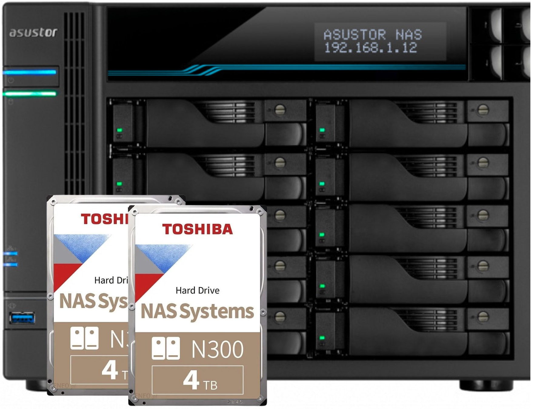 Asustor LOCKERSTOR 10 AS6510T + 2x N300 4TB Asustor LOCKERSTOR 10 AS6510T + 2x N300 4TB