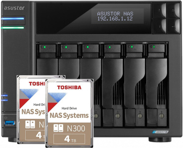 Miniatura produktu: Serwer plików Asustor LOCKERSTOR 6 AS6706T 6-bay, Intel Celeron N5105 Czterordzeniowy 2.0GHz, 8GB RAM DDR4. 4x M.2 PCIe (NVMe), 2x 2.5 GbE. 2x USB 3.2. HDMI 2.0b, 1x PCIe 2 + 2x 4TB HDWG440UZSVA