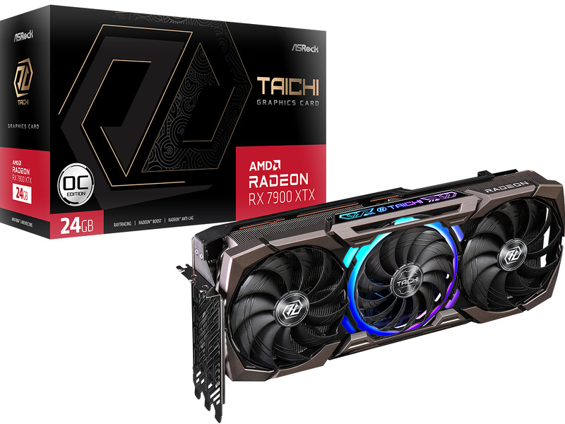Zdjęcie produktu: ASRock Radeon RX 7900 XTX Taichi 24GB PCI-E GDDR6 (RX7900XTX TC 24GO) Zdjęcie produktu: ASRock Radeon RX 7900 XTX Taichi 24GB PCI-E GDDR6 (RX7900XTX TC 24GO)