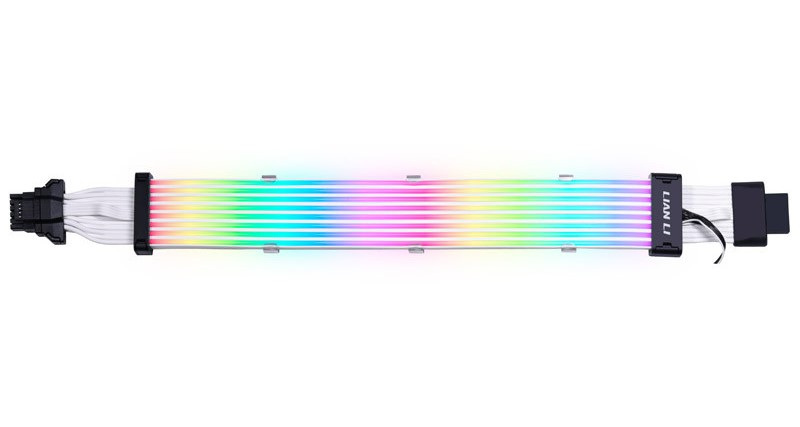 Lian Li Strimer Plus 12VHPWR 16-pin v2 ARGB 32cm 8-led przedłużacz kabla do zasilania karty graficznej PCIe 5.0