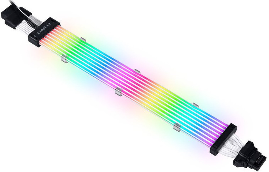 Zdjęcie produktu: Lian Li Strimer Plus 12VHPWR 16-pin v2 ARGB 32cm 8-led przedłużacz kabla do zasilania karty graficznej PCIe 5.0