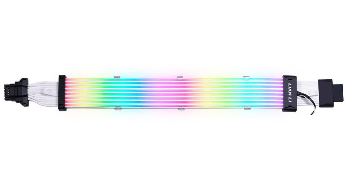 Zdjęcie produktu: Lian Li Strimer Plus 12VHPWR 16-pin v2 ARGB 32cm 8-led przedłużacz kabla do zasilania karty graficznej PCIe 5.0
