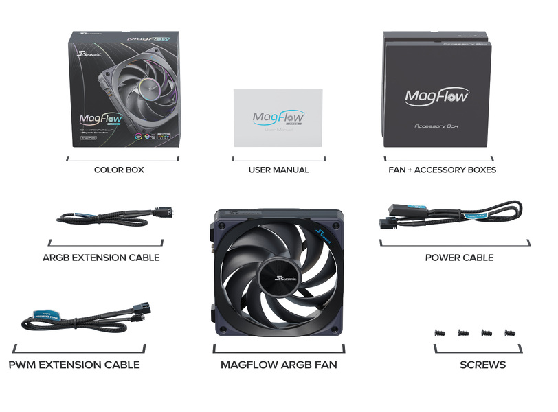 Zdjęcie produktu: Seasonic MagFlow 120mm ARGB PWM